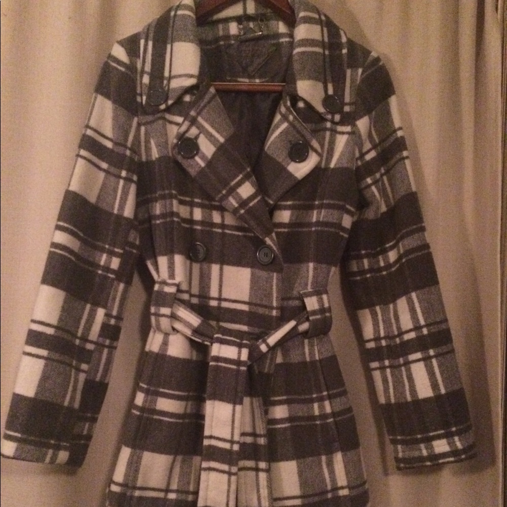 Plaid JuJu Pea Coat